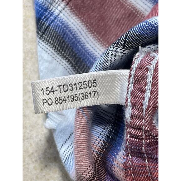 Tommy Bahama Men's Size Large Island Crafted Long Sleeve Button Down Plaid Shirt - Picture 10 of 10